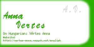 anna vertes business card