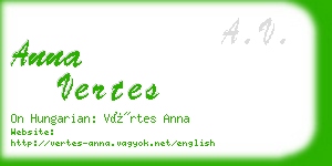 anna vertes business card